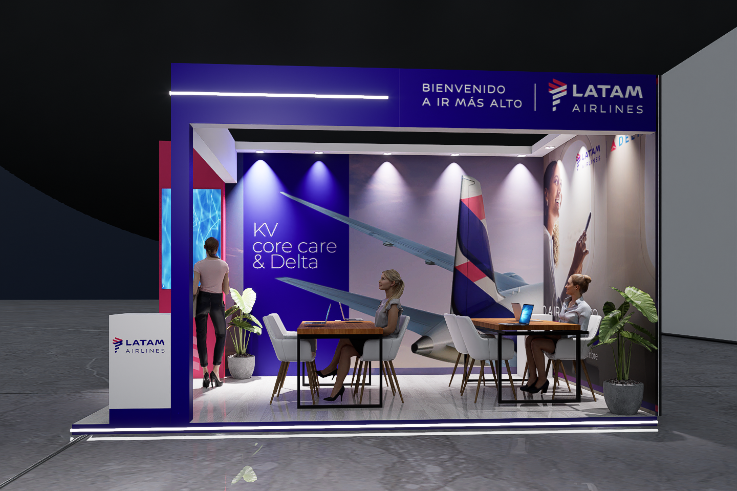 Diseño 3D de stand Trazo 3D