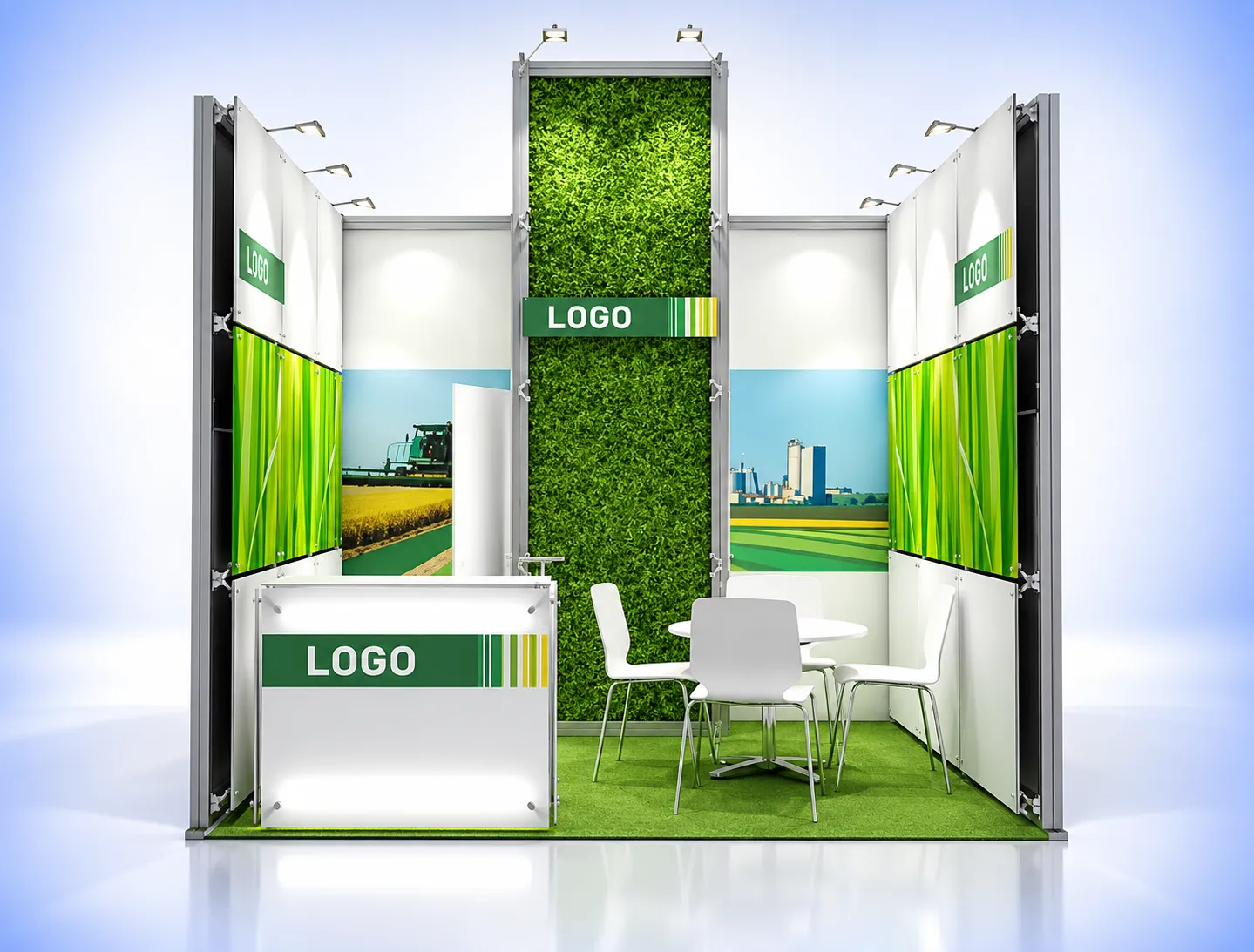 Stand prefabricado para ferias y exposiciones - Trazo 3D Quito