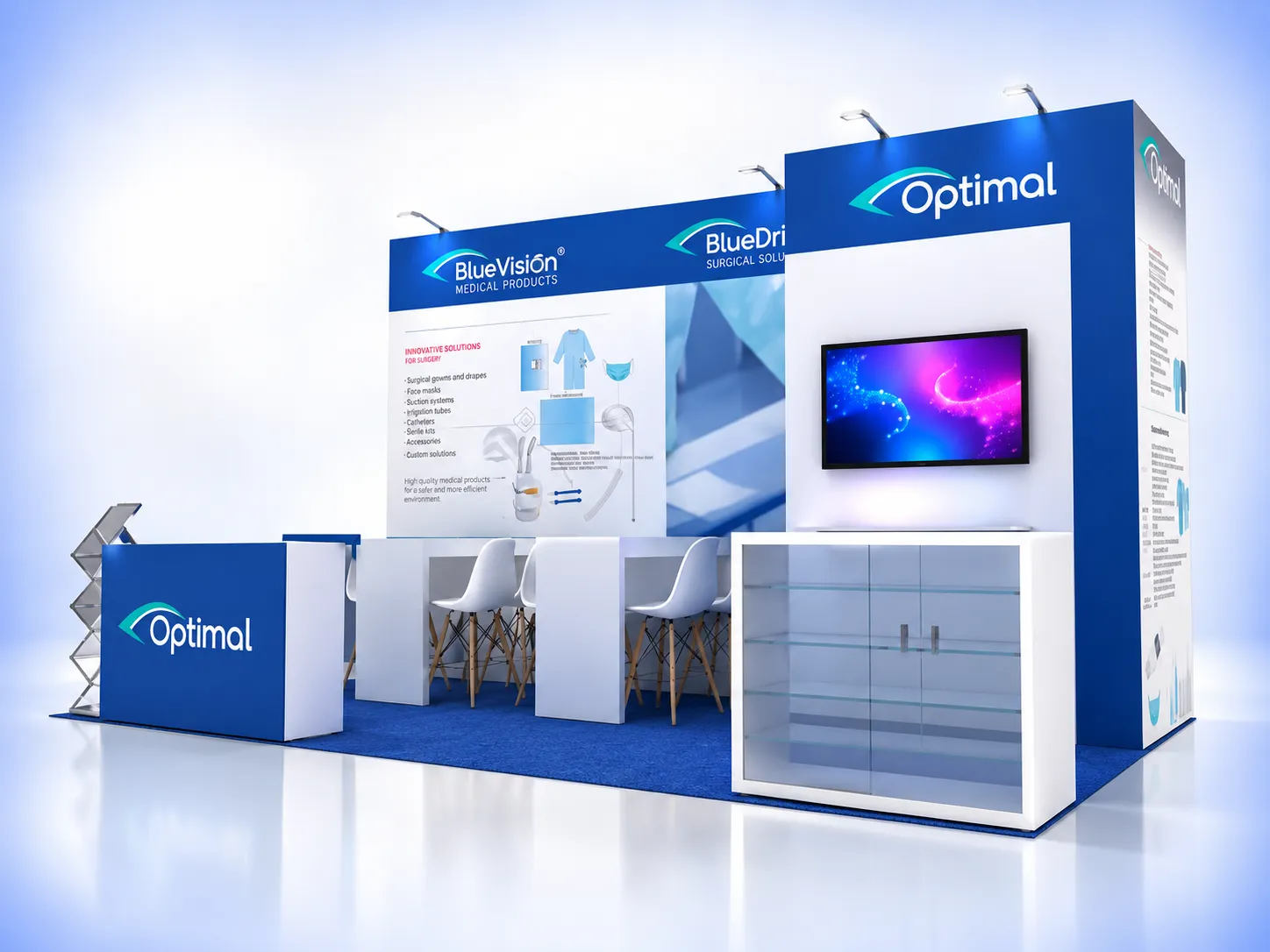 Stand desmontable para ferias en Quito - Trazo 3D