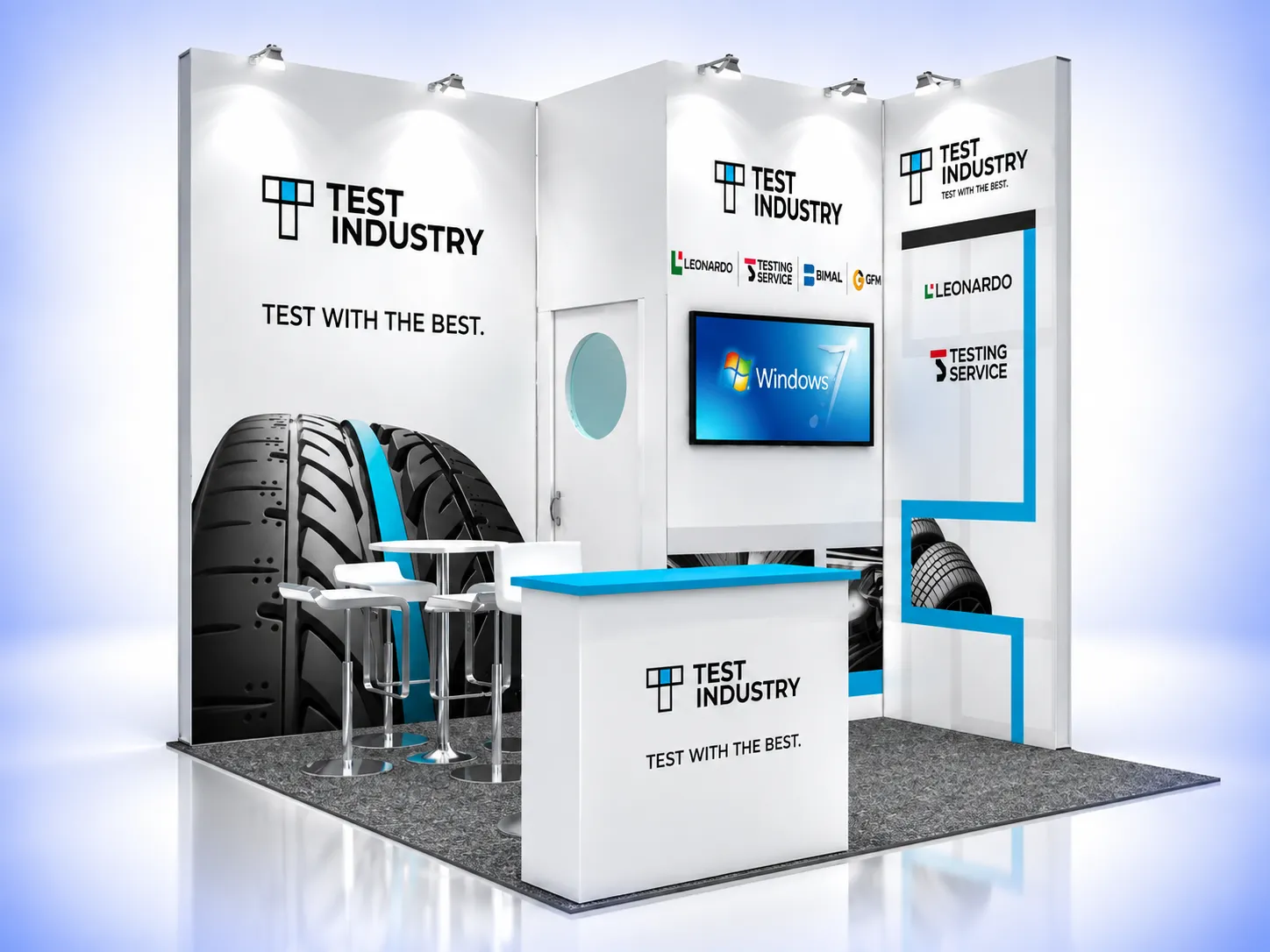 Stand reutilizable de montaje rápido - Trazo 3D Quito