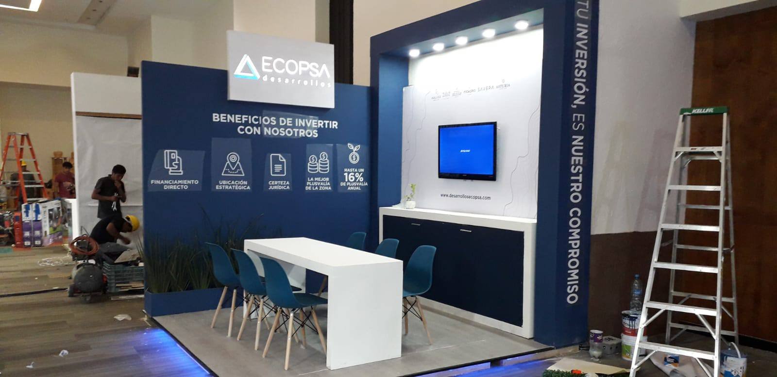 Producción y montaje de stand realizado por Trazo 3D