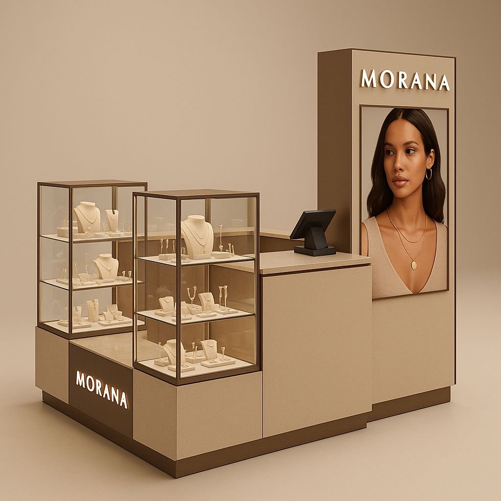 Isla comercial retail Trazo 3D