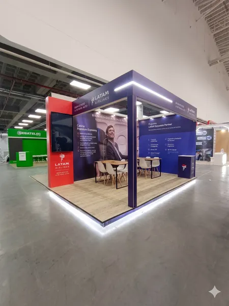 Stand LATAM Airlines Quito Trazo 3D